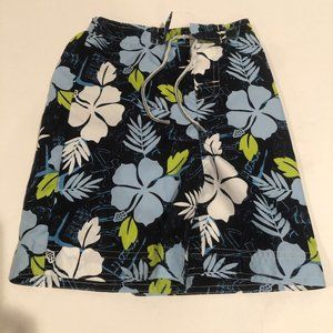 Sideout Sz 5 Blue Hawaiian Tropical Boys Swim Trunks